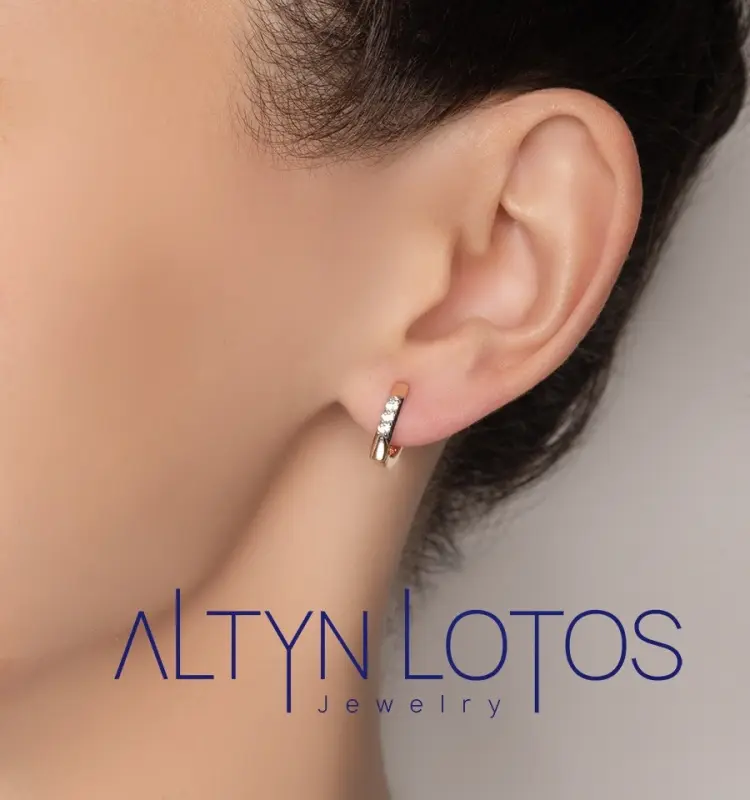 Серьги КРИСТАЛЛ NL328 вес 2.35 г золото, фианит купить,159800