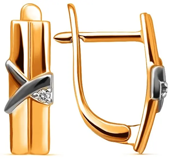 Серьги КРИСТАЛЛ NM46700226773 вес 1.96 г золото, фианит купить,133280