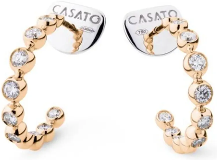 Серьги Casato ORX-747BT-P вес 6.12 г золото, бриллиант купить,NaN