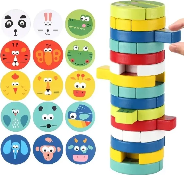 Настольная игра Дженга животные купить,NaN