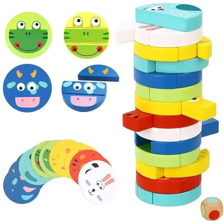Настольная игра Дженга животные купить,NaN