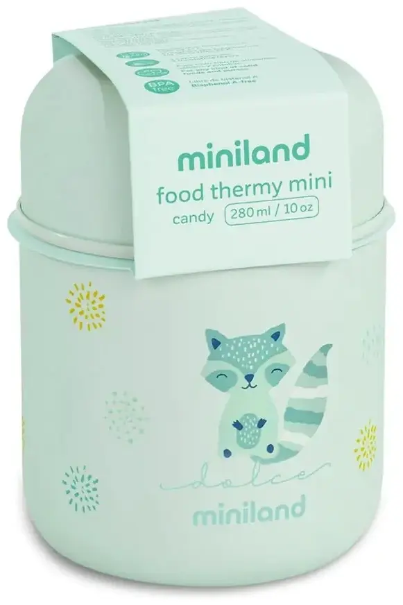 Термос Miniland Thermy Dolce Mini 89467 280 мл, металл, мятный купить,NaN