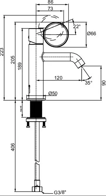 Смеситель Jacob Delafon Vivienne Signature E38682-LB1-G, латунь, цвет хром купить,NaN