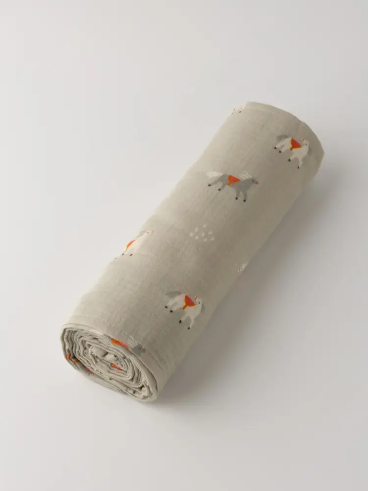 Пеленка текстильная BUBA KIDS Кабардинские лошадки, 1 шт, 115x115 см купить,NaN