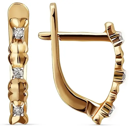 Серьги КРИСТАЛЛ NI33100226773 вес 1.87 г золото, фианит купить,127160