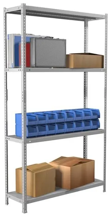 Стеллаж складской Промет Практик MS Standart S24199154402, 100x40x185 см купить,NaN