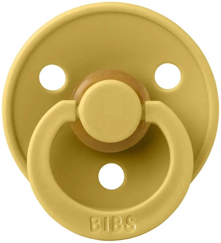 Пустышка латексная BIBS Colour Mustard 6+ месяцев 1 шт, желтый