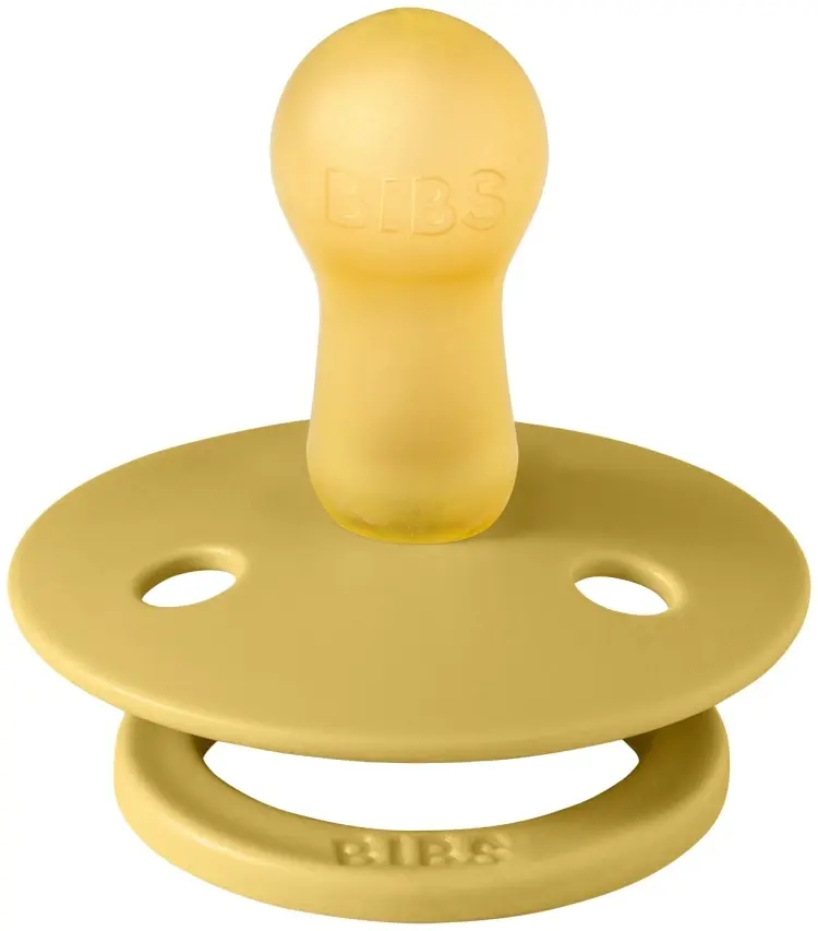 Пустышка латексная BIBS Colour Mustard 6+ месяцев 1 шт, желтый