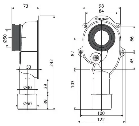 Сифон Alcaplast A45 C 3214 купить,NaN