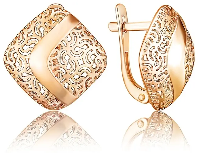Серьги Династия 005912-1000 вес 3.44 г золото, без вставок купить,233920