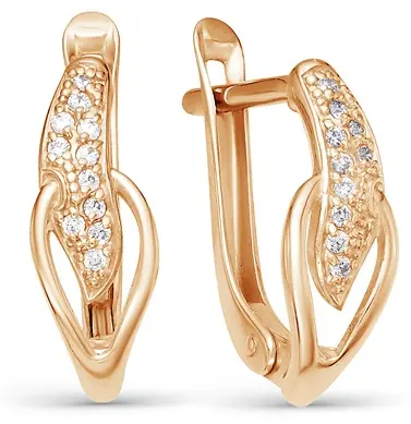 Серьги Zlato Z2-9751 вес 2.27 г золото, фианит купить,154360