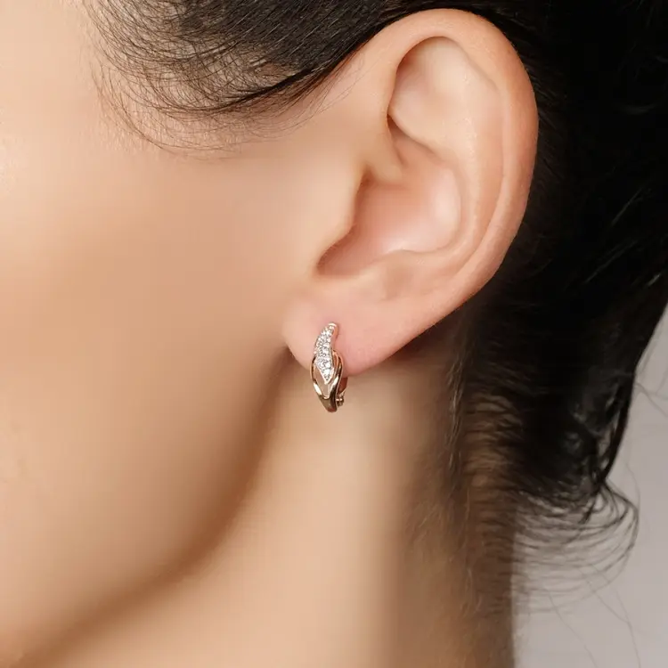 Серьги Zlato Z2-9751 вес 2.27 г золото, фианит купить,154360