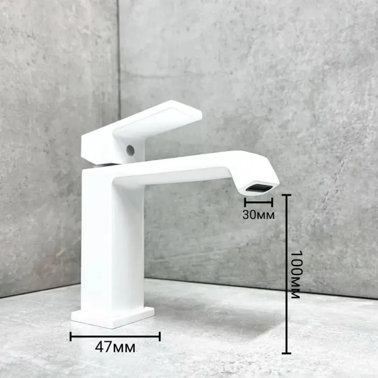 Смеситель для раковины (умывальника) Haiba White Haiba HB 10575-8, однозахватный купить,NaN