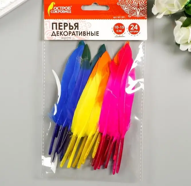 Декоративные перья Остров Творчества 5132651 купить,NaN