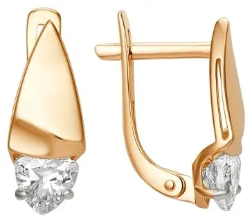 Серьги Династия 016532-1102 вес 1.86 г золото, фианит купить,126480