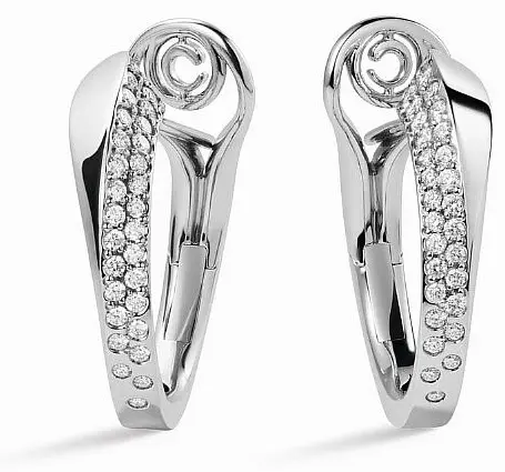 Серьги Crivelli 000-4380NS-W вес 10.2 г золото, бриллиант купить,NaN