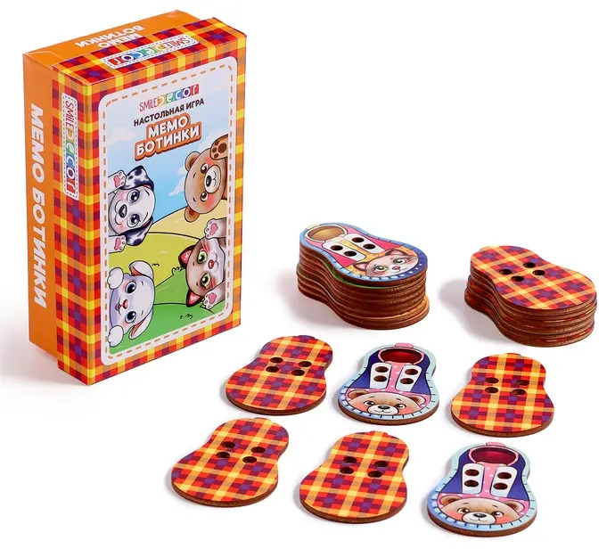 Настольная игра Smile Decor Мемо. Ботинки купить,NaN