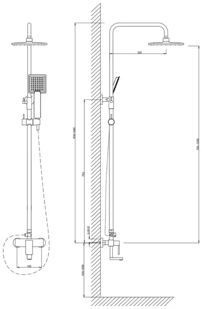 VODA душевая стойка VST115 купить,NaN