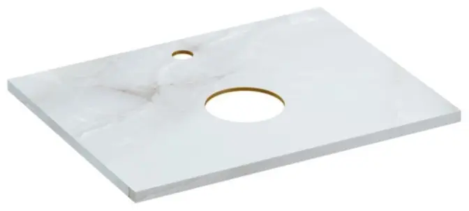 Столешница матовая Cersanit Stone Balance, керамогранит, 80x45x2 см, белый, купить,NaN