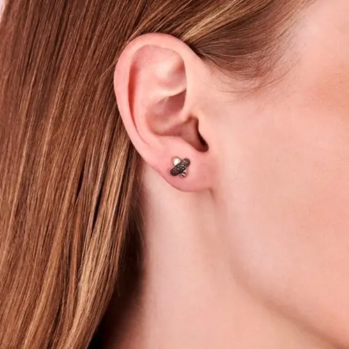 Серьги Tirisi TM7036M(2P) вес 1.41 г серебро, золото, марказит купить,NaN