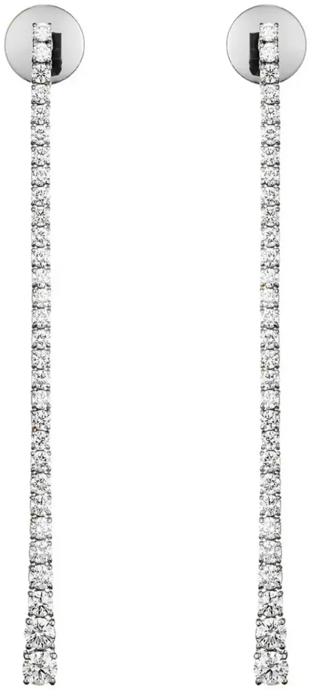 Серьги-цепочки Crivelli 345-E3544-75 вес 7.2 г золото, бриллиант купить,NaN