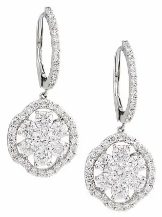 Серьги Crivelli 320-E3276-W вес 4.6 г золото, бриллиант купить,4240000