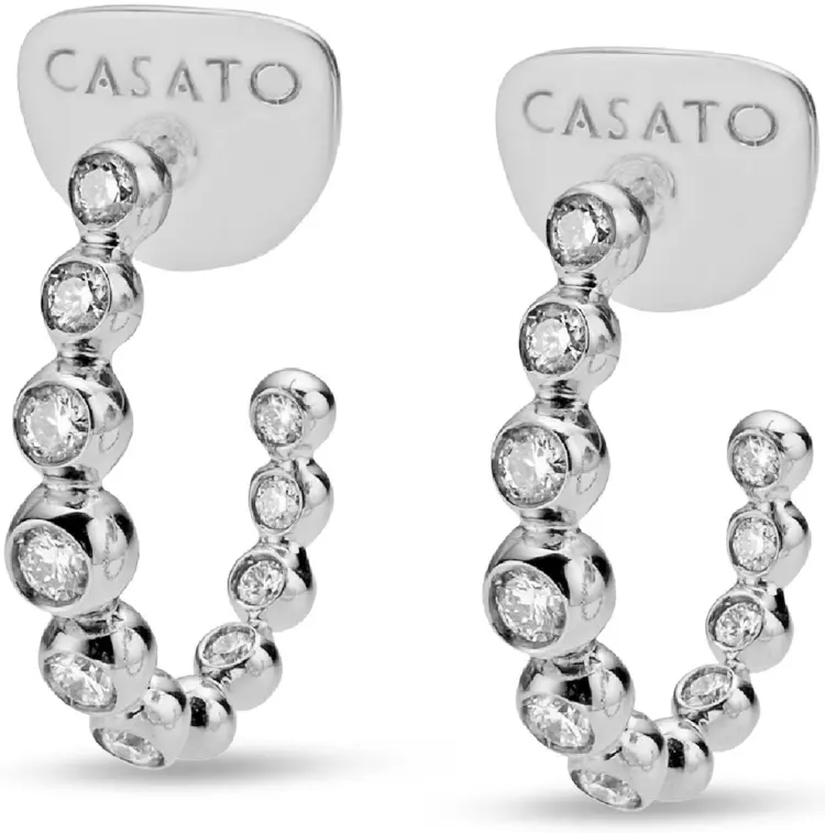 Серьги Casato ORX-747BT-W вес 6.21 г золото, бриллиант купить,NaN