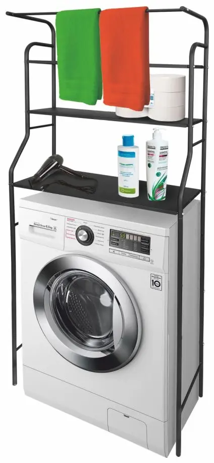 Стеллаж над стиральной машиной LifeGoods.kz LG51663, 69x26x165 см, черный купить,NaN