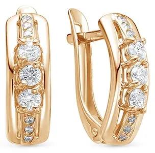 Серьги Zlato Z2-10275 вес 2.82 г золото, фианит купить,191760
