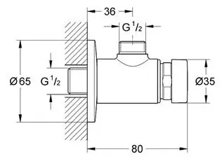 Grohe Euroeco Cosmopolitan T 36267000 Автоматический душевой вентиль DN15, хром купить,NaN