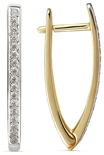 Серьги КРИСТАЛЛ NM13900226773 вес 3.77 г золото, фианит купить,256360