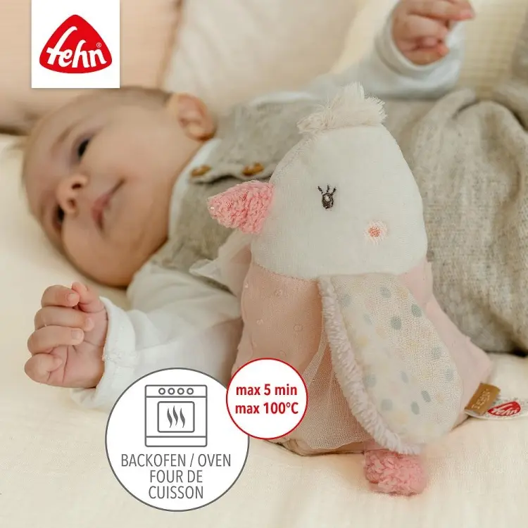 Мягкая игрушка Fehn Птичка, высота 23 см, розовый купить,NaN
