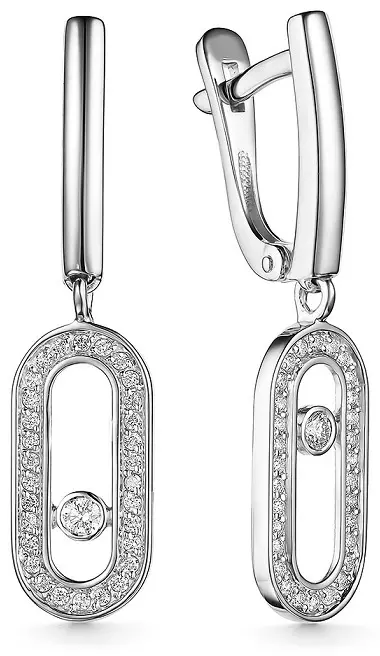 Серьги Mi Amor С365-220 вес 3.61 г золото, бриллиант купить,487735