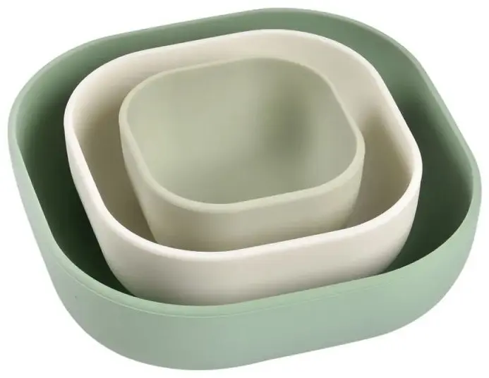 Салатник Beaba 15х15 см, силикон, 3 шт купить,NaN