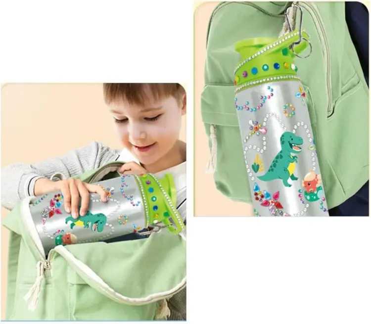 Бутылка DIY 0.5 л зеленый, крышка с трубочкой, пластик купить,NaN