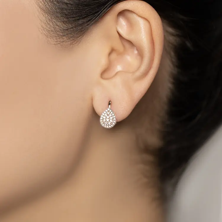 Серьги Талант 10-02-0001-23354 вес 2.5 г золото, фианит купить,170000