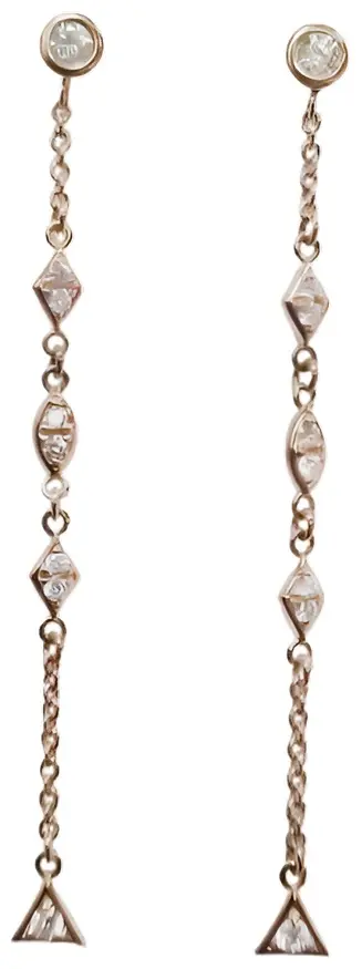 Серьги-цепочки Crivelli 002-GM-4 вес 5.2 г золото, бриллиант купить,1749000