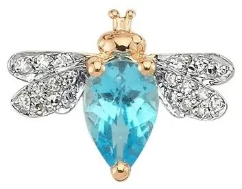 Моносерьга Bee Goddess PTKSTBTPGKP вес 0.84 г золото, бриллиант, топаз купить,488000
