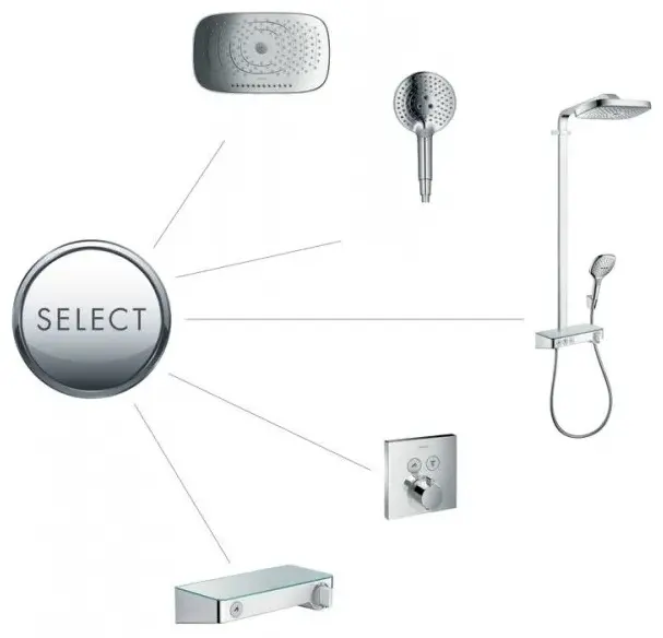 Смеситель для душа Hansgrohe ShowerSelect 15763340, латунь, цвет черный