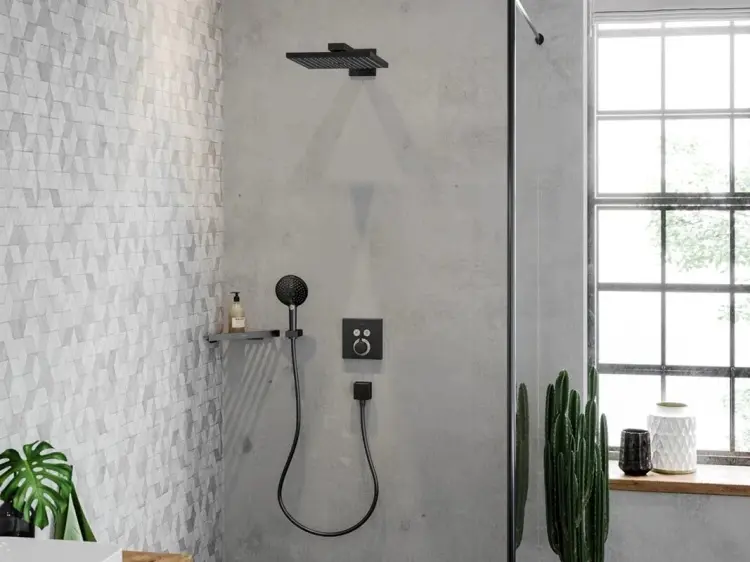 Смеситель для душа Hansgrohe ShowerSelect 15763340, латунь, цвет черный