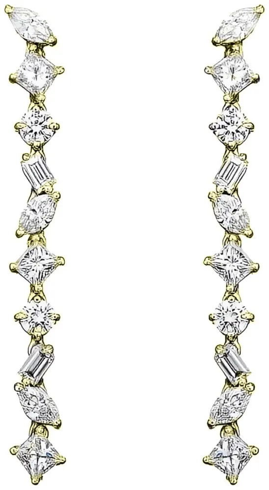 Серьги-цепочки Damiani 81092671 вес 3.6 г золото, бриллиант купить,NaN