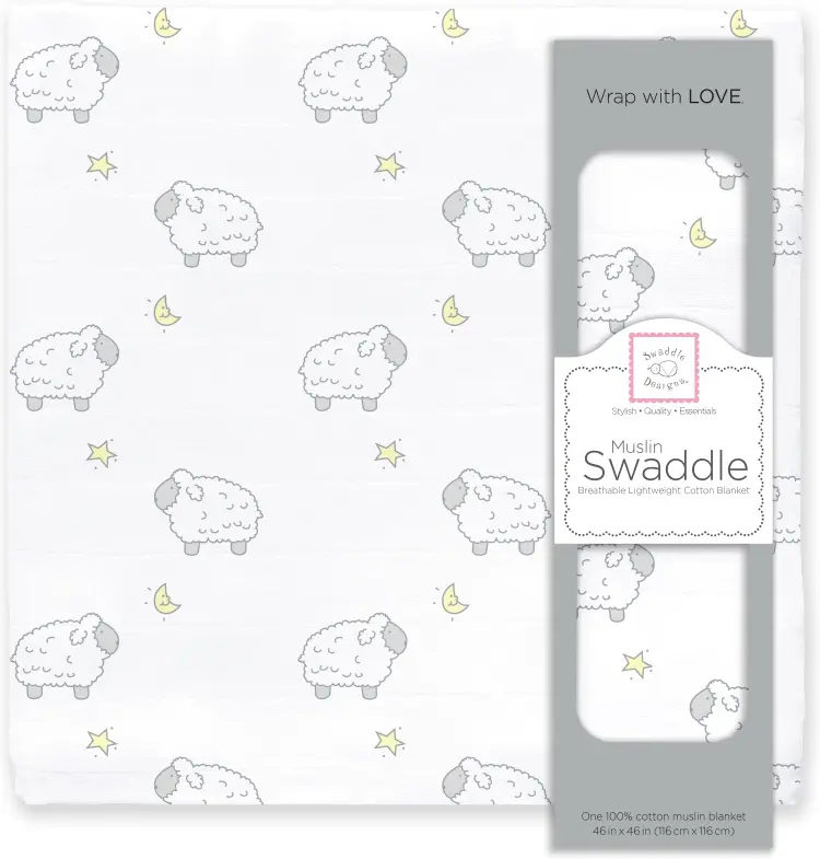 Пеленка текстильная Swaddle Designs Muslin Swaddle Single SDM-131ST, 1 шт, 115x115 см купить,NaN