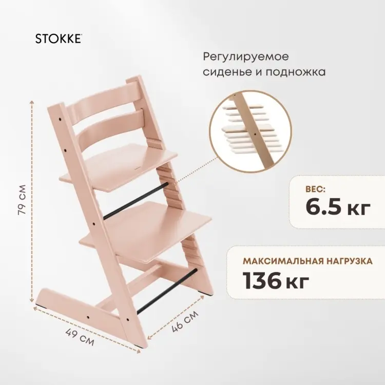 Stokke Tripp Trapp розовый