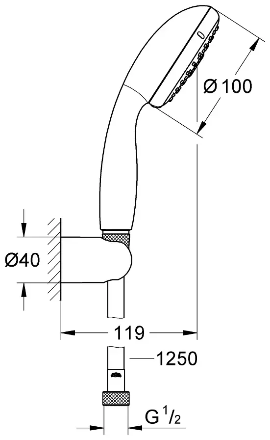 Grohe душевой набор (гарнитур) 1000190