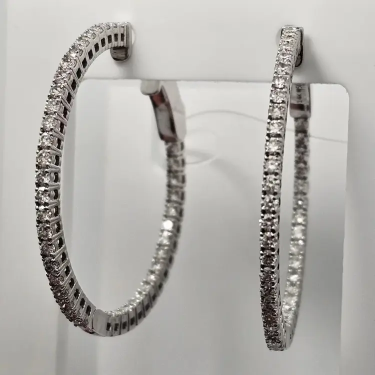 Серьги Deimantas 120972639 вес 8.49 г золото, бриллиант выращенный купить,NaN