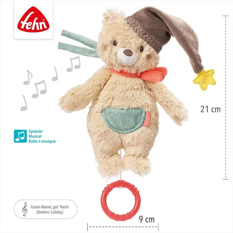 Музыкальная игрушка Fehn подвеска Мишка Бруно купить,NaN