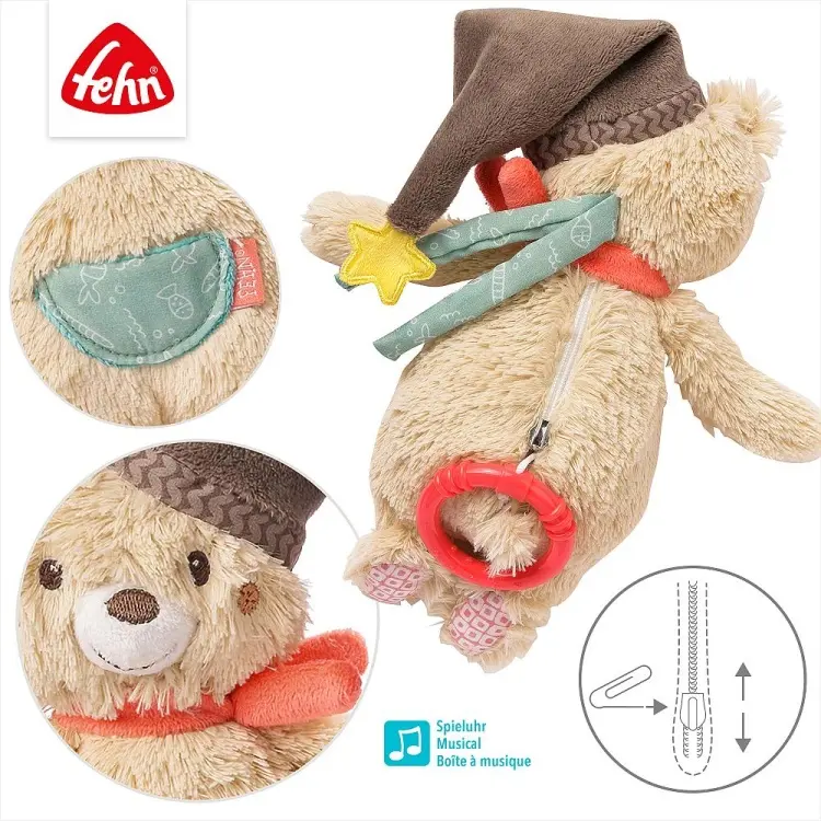 Музыкальная игрушка Fehn подвеска Мишка Бруно купить,NaN