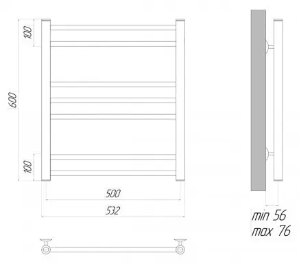 Lemark Ursus LM72607BL П7 500x600 черный купить,NaN