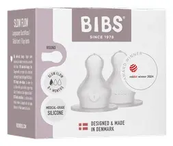 Соска для бутылочки BIBS Медленный поток, 2 шт купить,NaN