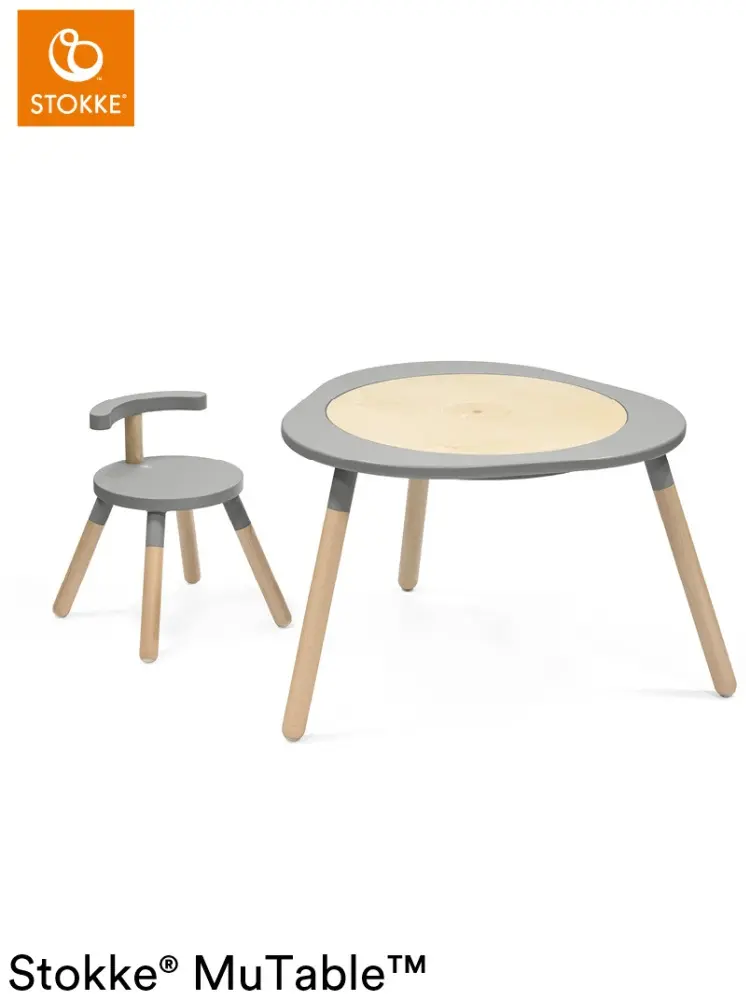 Stokke 627002 детский стол, 82x87x49 см, серый, бежевый купить,NaN